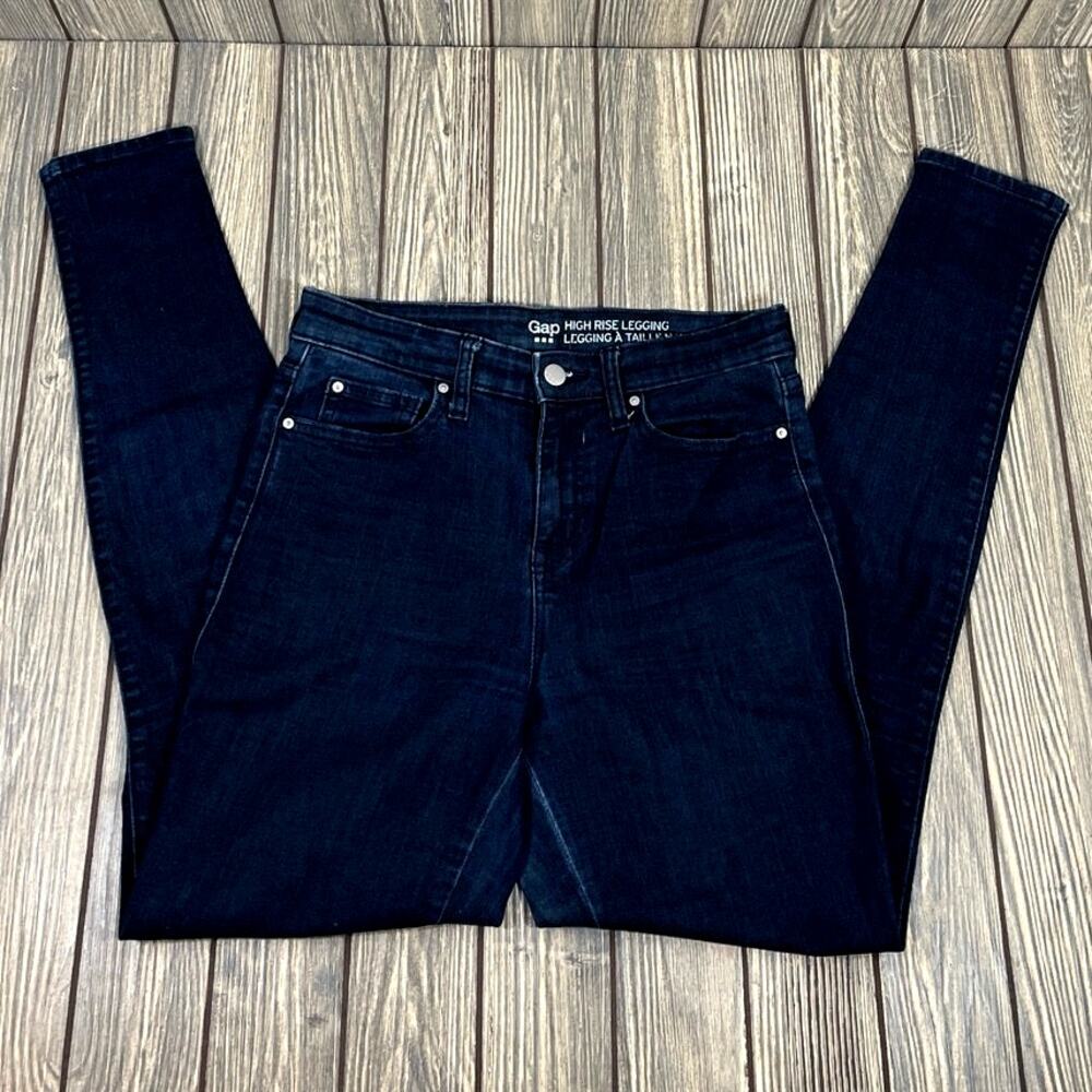 Gap High Rise Legging Women Slim Skinny Sz 2 Teen Junior Indigo Fashion Designer